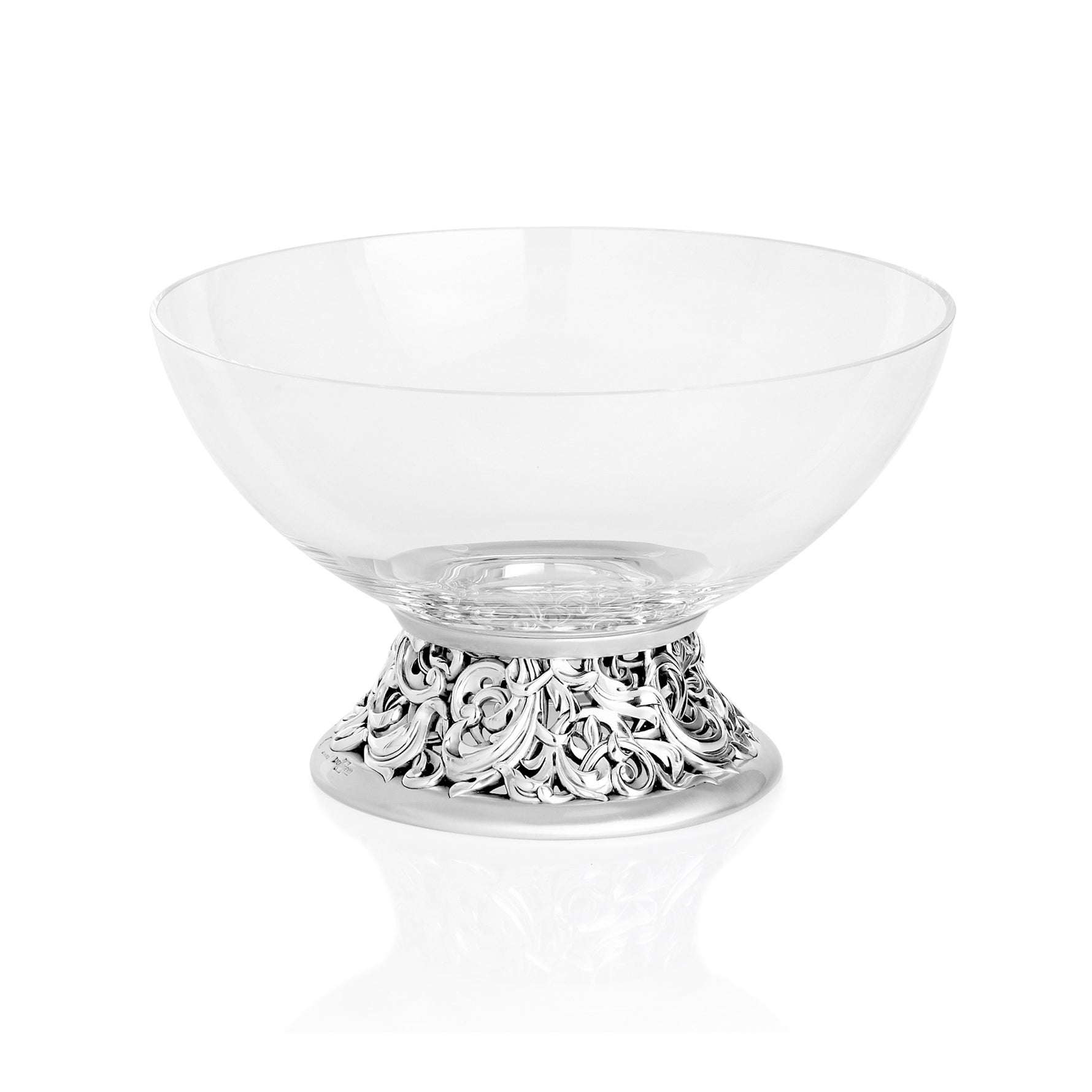 Glass & Silver Decorative Bowl