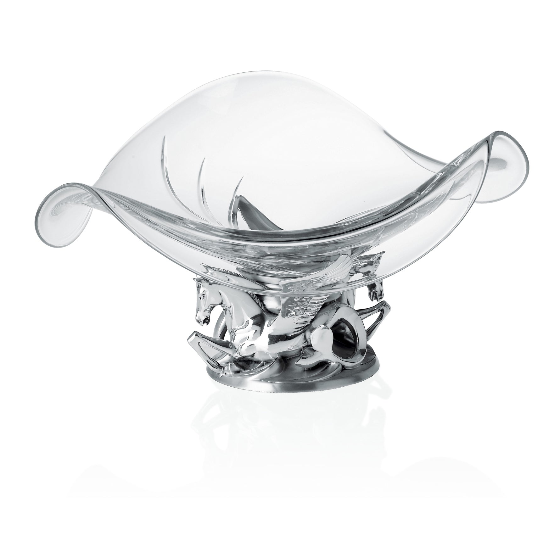 Crystal Bowl With Silver Base