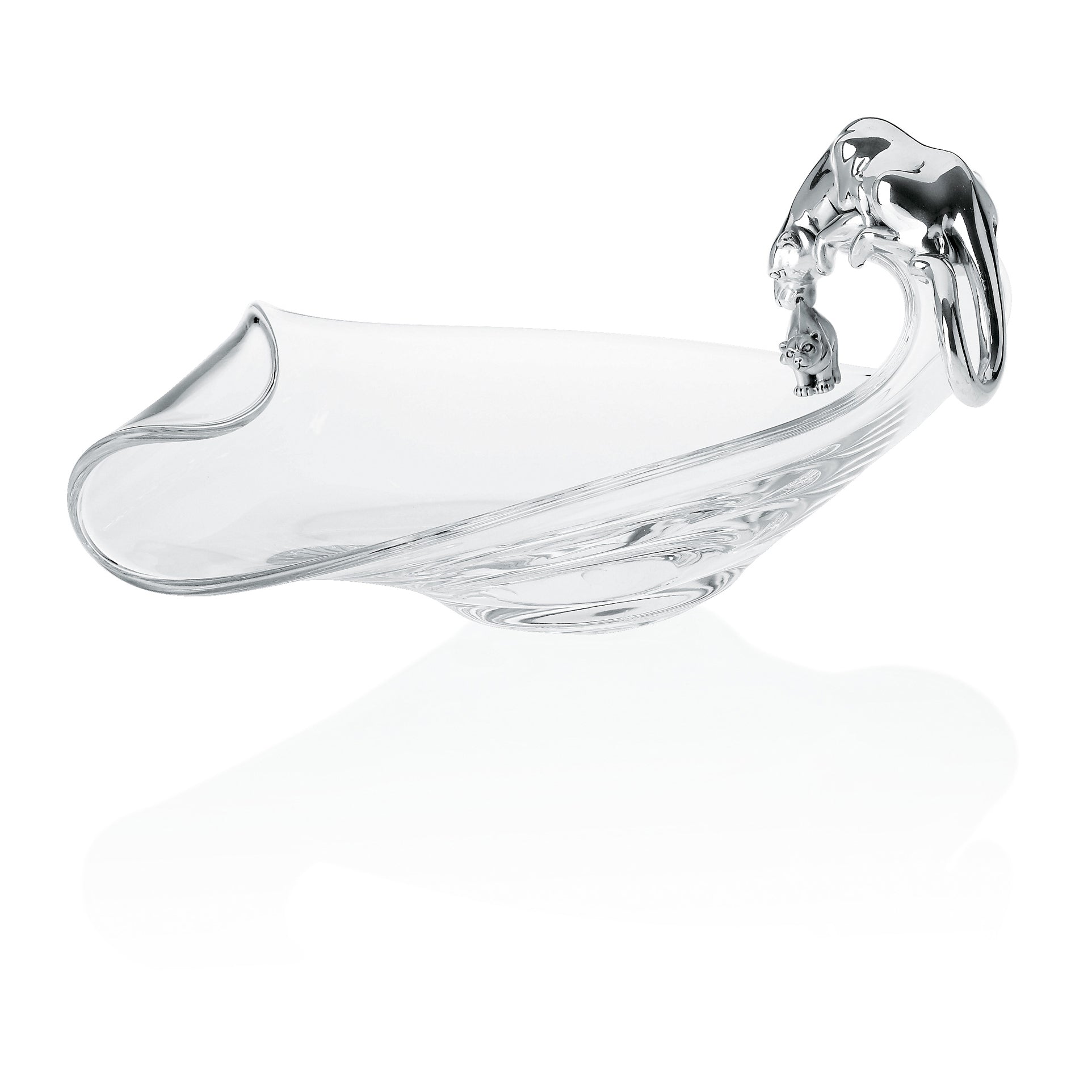 Crystal Bowl With Silver Décor