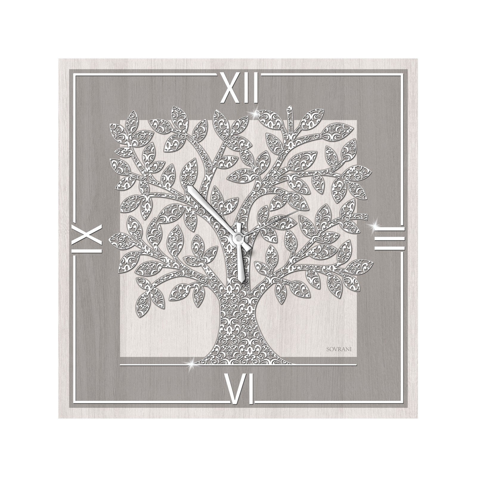 Silver Wall Clock