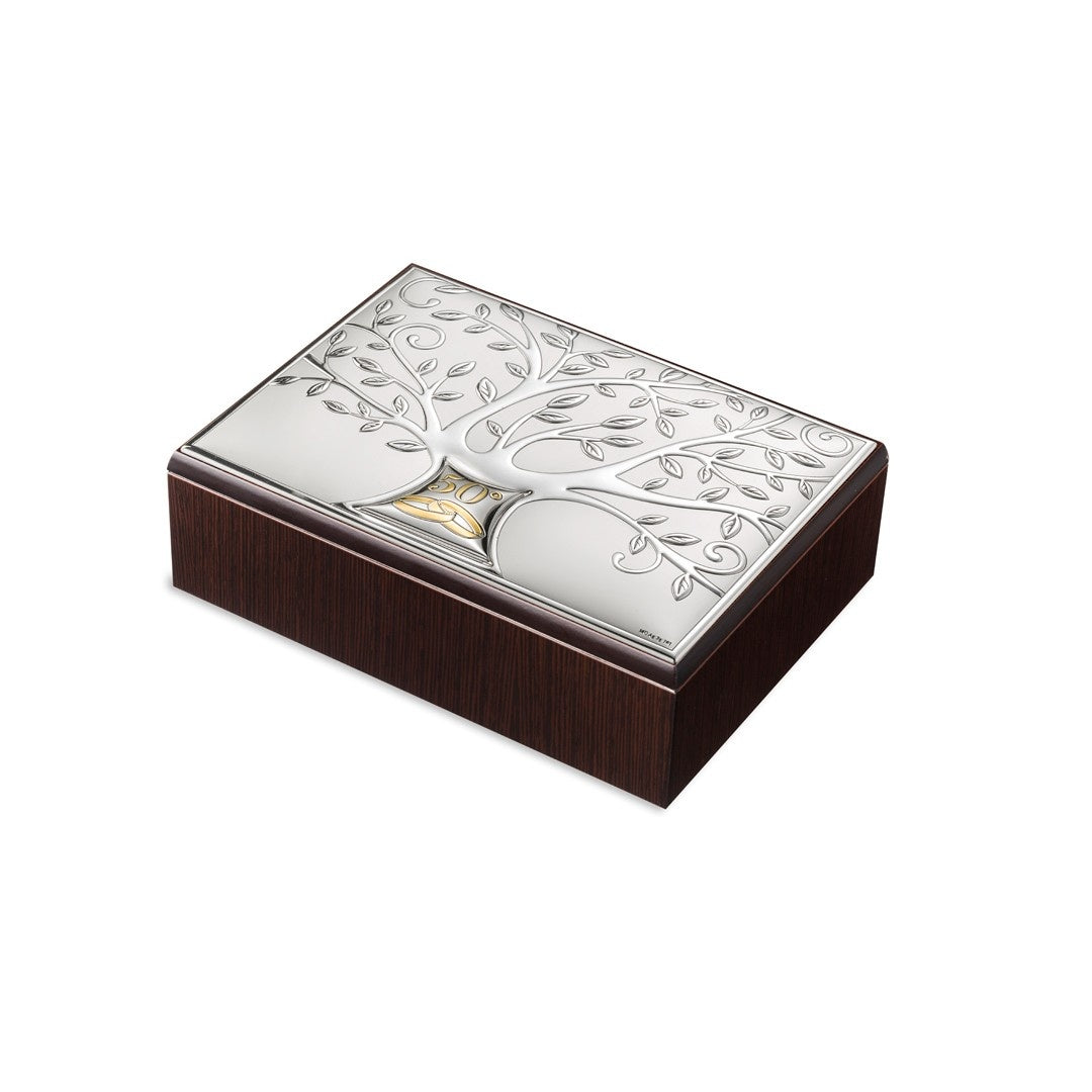 Wood & Silver Jewellery Box