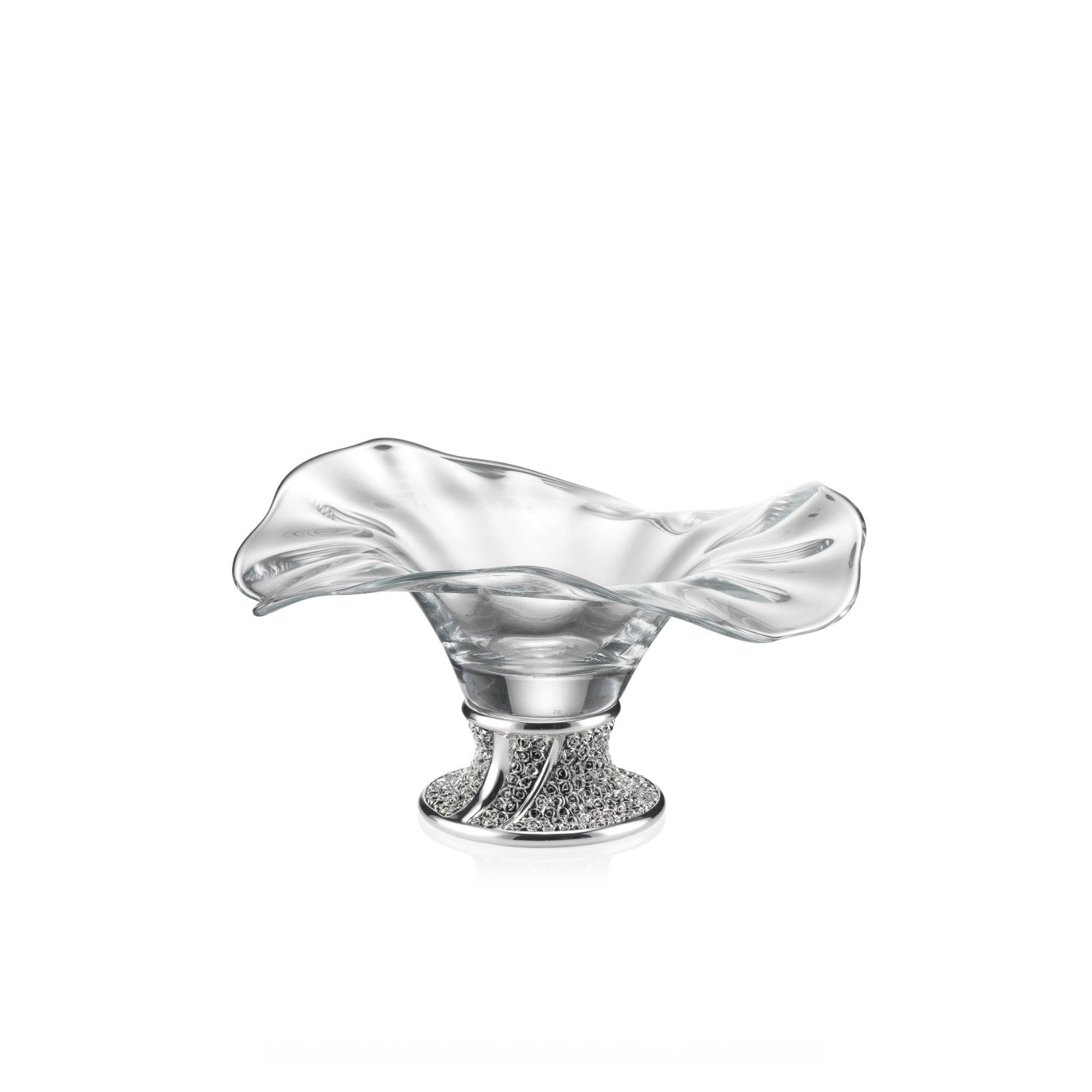 Crystal Bowl With Silver Base