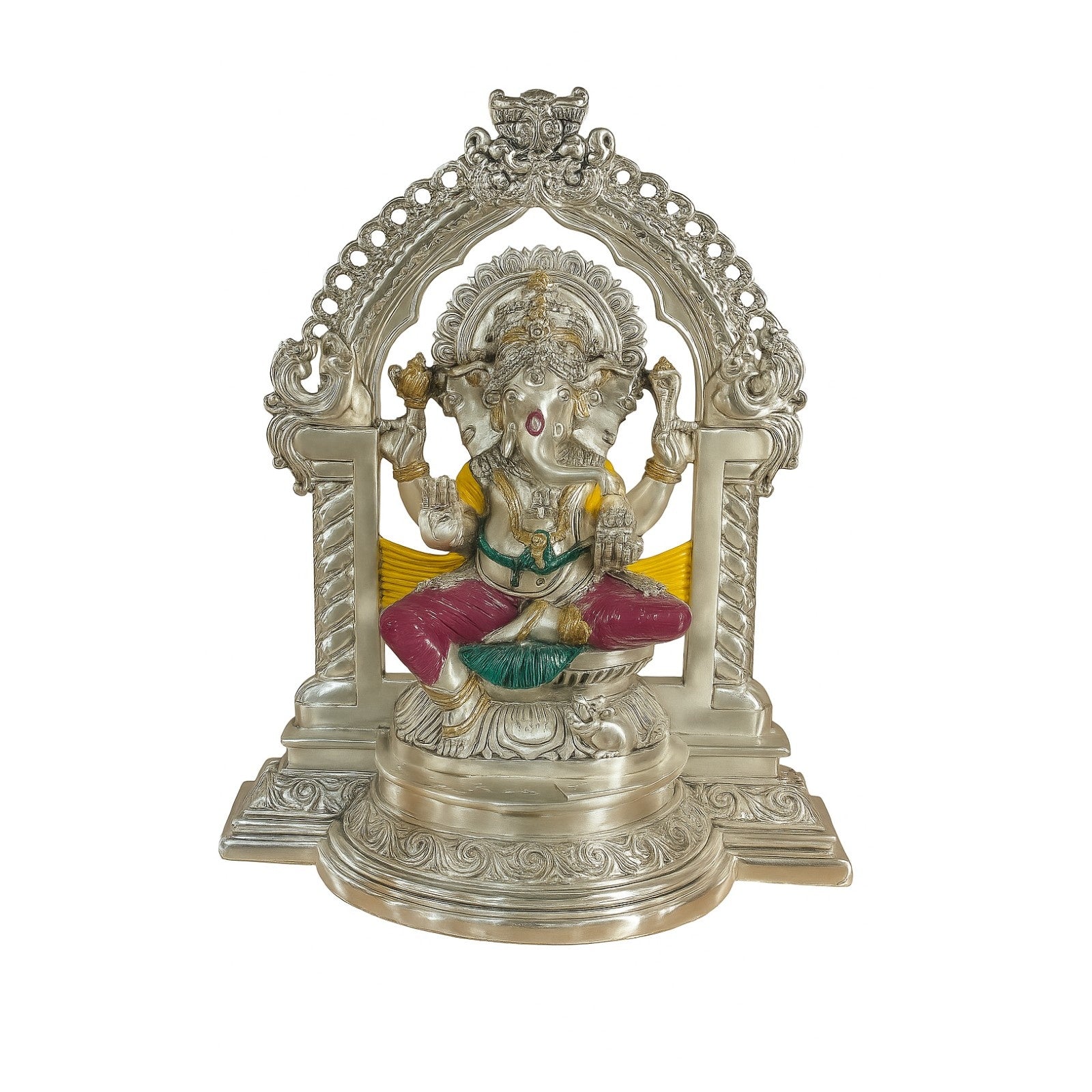 Lord Ganesha Statue Silver