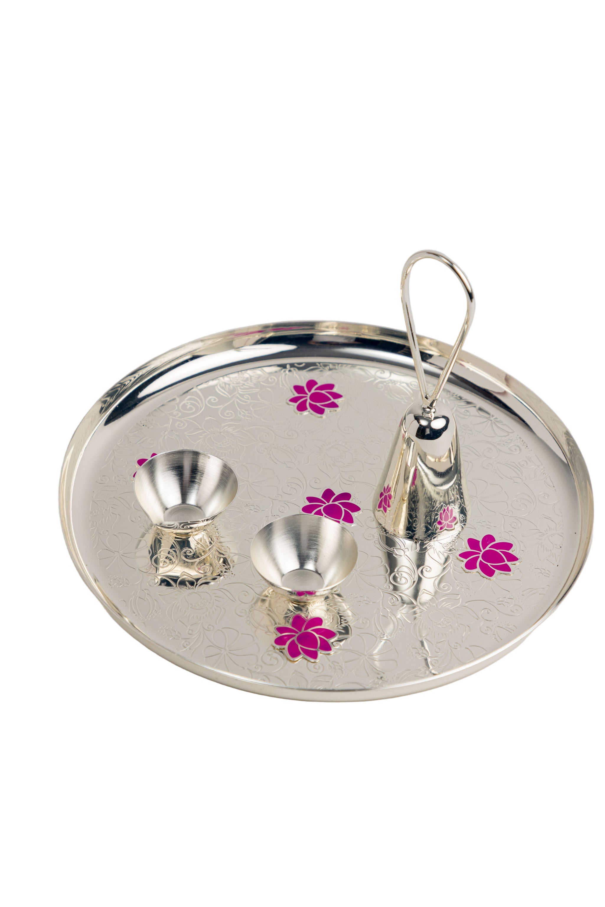 Silver Plated Pooja Thali Big